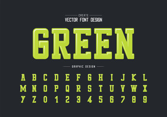 Highlights font and alphabet vector, Typeface and number design