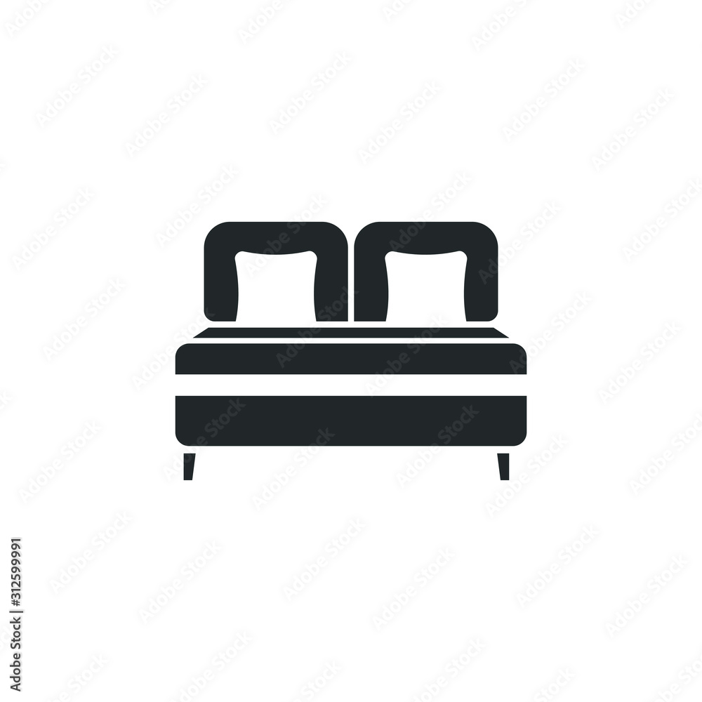 Poster sofa furniture couch icon template color editable. sofa furniture symbol vector sign isolated on whi