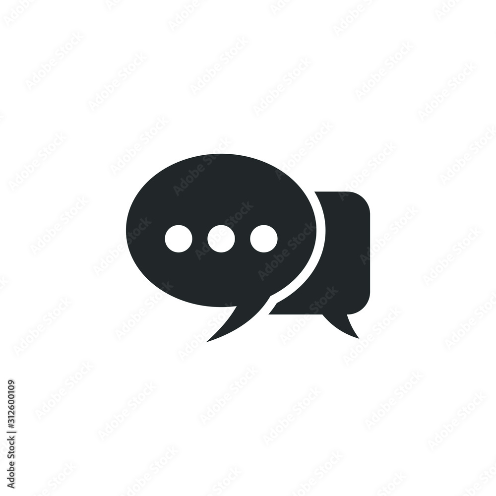 Poster buble chat and quote icon template color editable. buble chat and quote symbol vector sign isolated 
