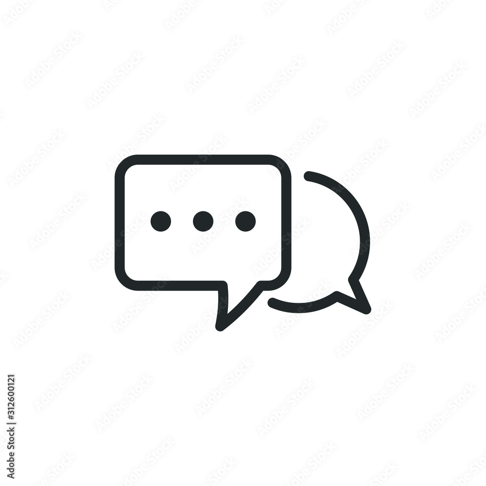 Aufkleber buble chat and quote icon template color editable. buble chat and quote symbol vector sign isolated 