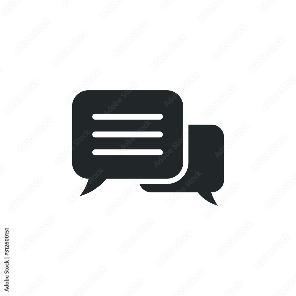 Poster buble chat and quote icon template color editable. buble chat and quote symbol vector sign isolated 