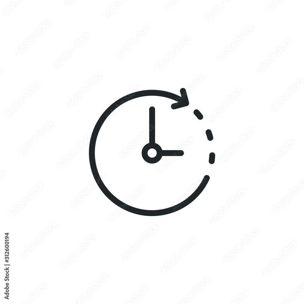 Leinwandbilder Simple icon template color editable. Time Management symbol vector sign isolated on white background illustration for graphic and web design.