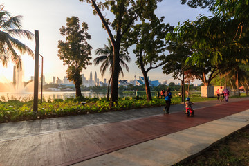 Fototapeta premium Kuala Lumpur Titwangsa Lake Gardens,Malaysia