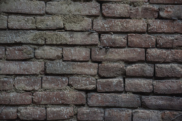 Dark broken cement brick texture