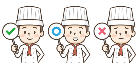 コック　パティシエ　回答のセット