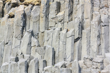 Basalt column formation in Iceland. Background 
