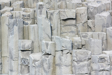 Basalt column formation in Iceland. Background 