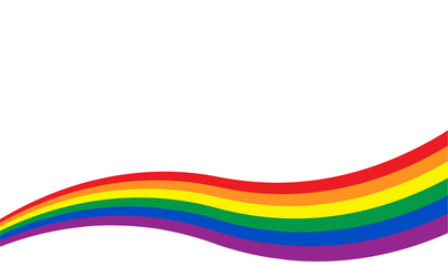 Rainbow flag. LGBT pride flag movement on white background. Vector illustration