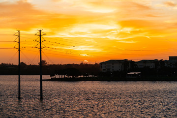 peace river at Punta Gorda and Port Charlotte sun set