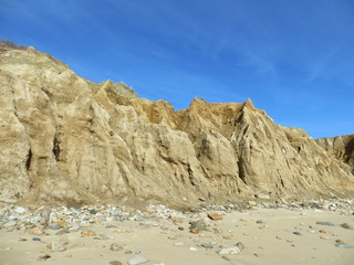 Sandy Cliffs on the Beach at Montauk, Long Island, New York.