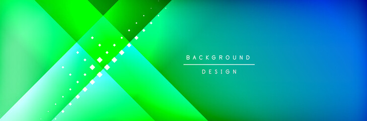 Abstract background - squares and lines composition created with lights and shadows. Technology or business digital template