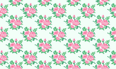 Pattern background for Valentine, with beautiful flower and leaf design.