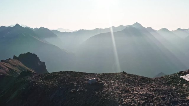 climbers on the bivacco gratton at park nationale gran paradiso