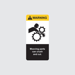Caution Keep Hands Out Of Machinery Symbol Sign