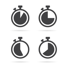 Stopwatch icon. Vector illustration. on white background