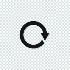Rotation icon design. Repeat or reload symbol. vector illustration. 
