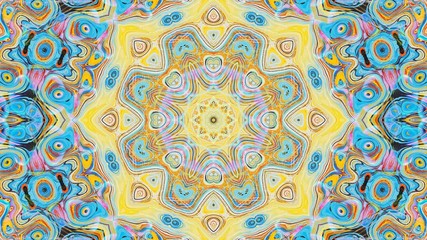 Kaleidoscope Mandala Art Design Abstract Background