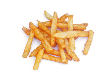 french fries isolated on white background