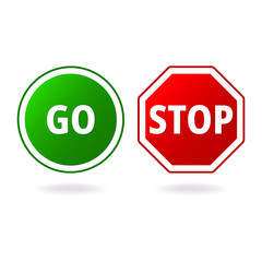 Stop and go road signage