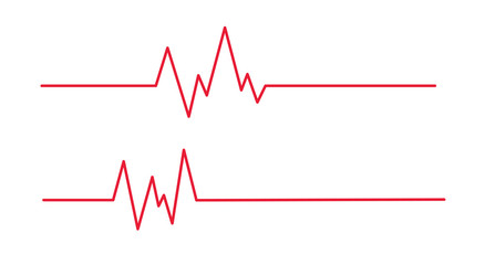 Red heartbeat line icon. Vector illustration. on white background