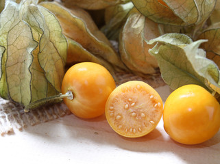 Peruvian physalis fruit, original from the Andean region
