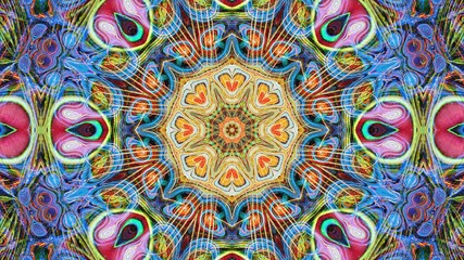 Kaleidoscope Mandala Art Design Abstract Background