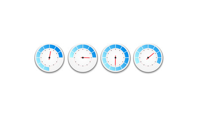 Speedometers icons set. Energy meter icon, Vector illustration
