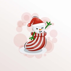 christmas socks mascot design vector