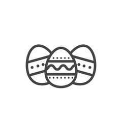 Easter eggs icon vector isolated. Modern outline on white background
