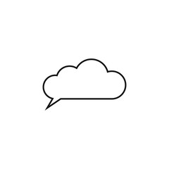 Trendy think bubble in flat style. Cloud line art. vector illustration