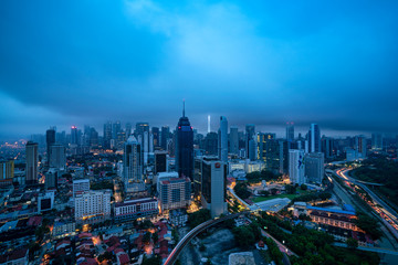 Fototapeta na wymiar Kuala Lumpur, Malaysia, 21 January 2017 : Kuala Lumpur City skyline
