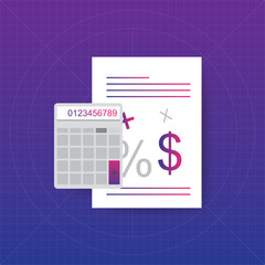 Accounting and taxes icon