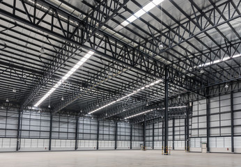 Large modern warehouse in logistic area