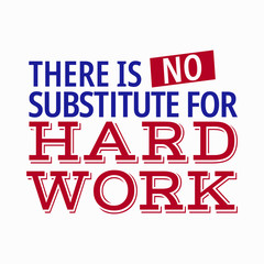 Obraz premium Quotes about working hard - There is no substitute for hard work