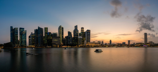 Fototapeta premium Singapore Central business district, a central of Asian financial and stock market
