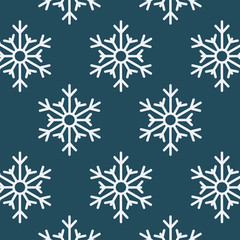 Naklejka na ściany i meble Blue and white snowflakes background of winter season vector design