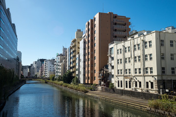 亀島川沿いの風景