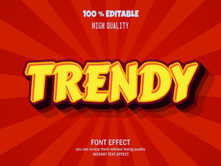 Modern 3d text effect, editable font effect