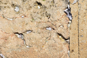 Kotel, placing notes in the Western Wall, Wailing wall
