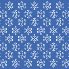 Blue and white snowflakes background of winter season vector design