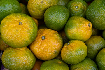 New fresh tangerines for sale at local farmers market