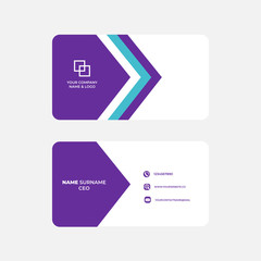 Simple , clean and colorful business card template design. Modern shape style for personal identity or company branding , stationery . Easy to use and ready to print. Vector illustration EPS 10