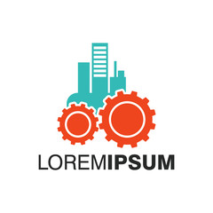 Industrial Logo Design Vector Template