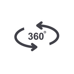 Angle 360 degrees sign icon. Vector
