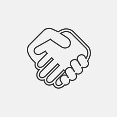 handshake icon vector for web and graphic design