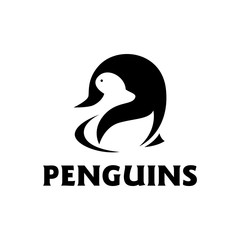 Penguin Logo design vector template