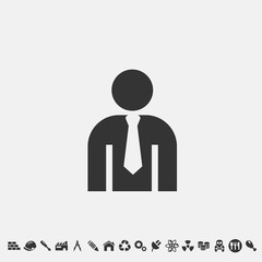 man in suit icon vector for web and graphic design