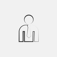 man in suit icon vector for web and graphic design
