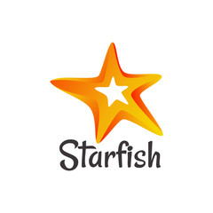 starfish logo ocean modern vector illustration