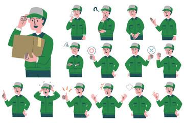 宅配　男性　作業服　セット